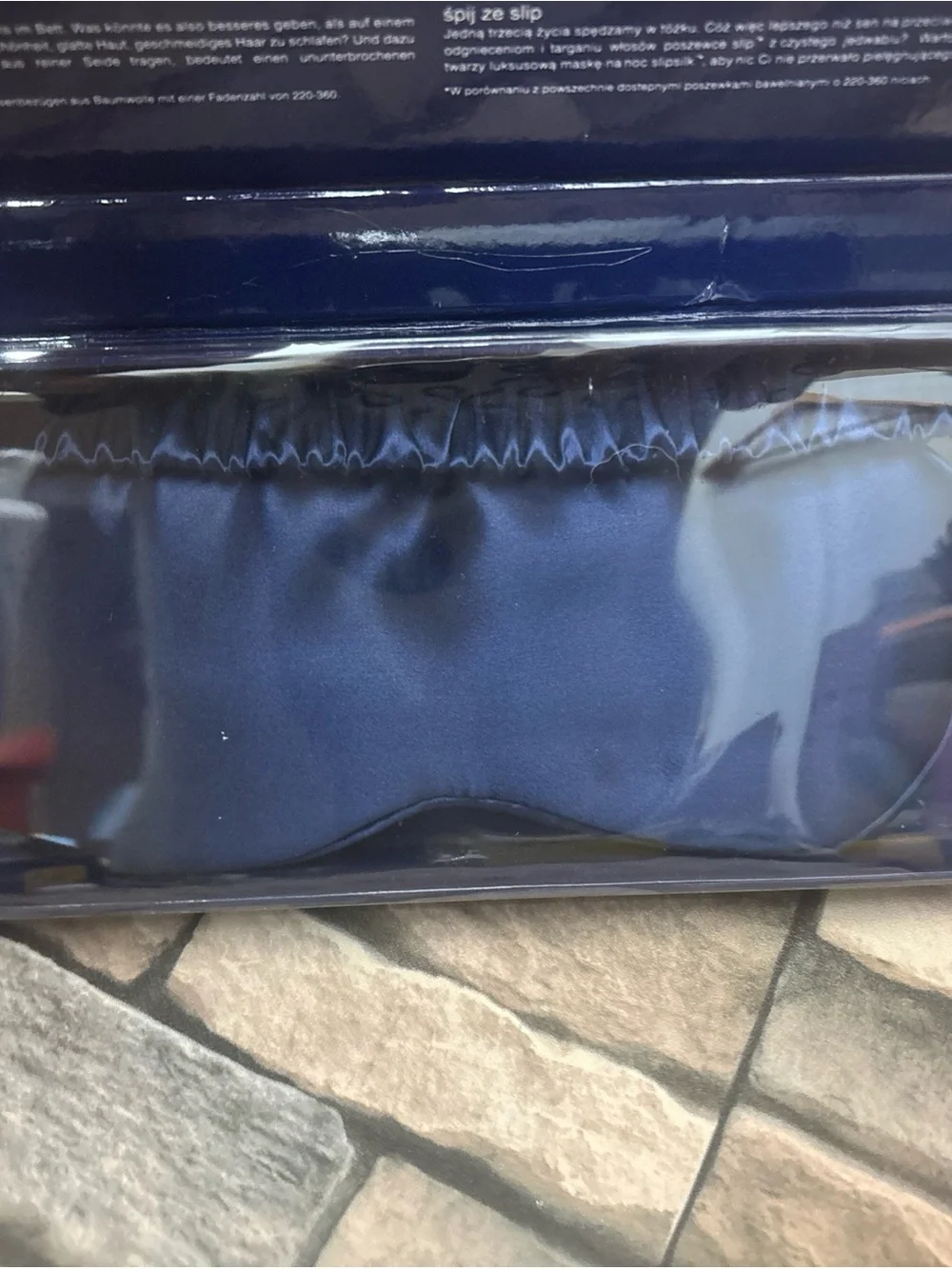 NIB Slip Pure Silk Sleep Mask in a navy blue